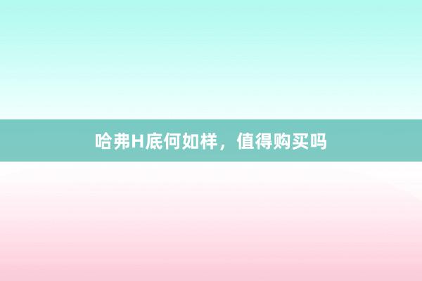 哈弗H底何如样，值得购买吗